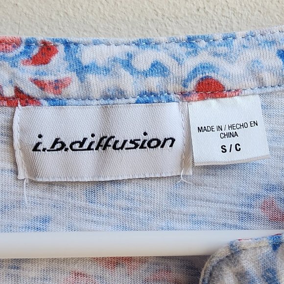i.b.diffusion V-Neck Bohemian Aztec Print Jersey Size Small - Picture 8 of 14